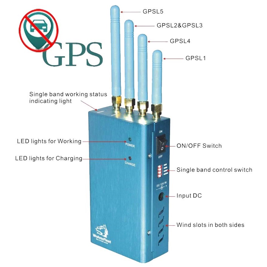 4 Antennen 5 Band GPS Störsender (Himmelblaue)