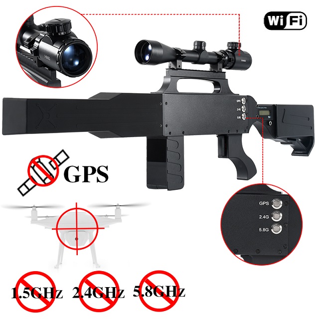 Tragbare Drohnen Jammer Gewehr für illegale Quadcopter