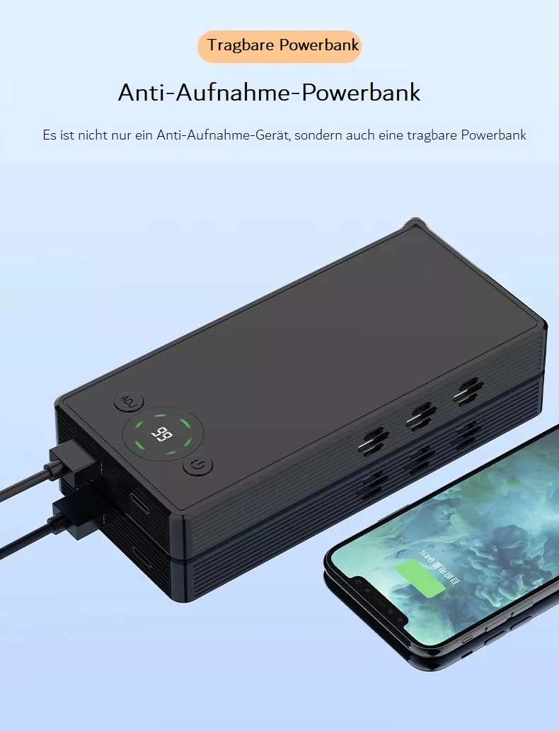 Anti-Rekorder Blocker als Tragbare Powerbank