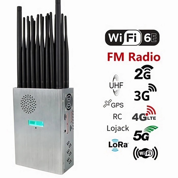 Multifrequenz WLAN 6E-Standard Störsender mit LCD-Display