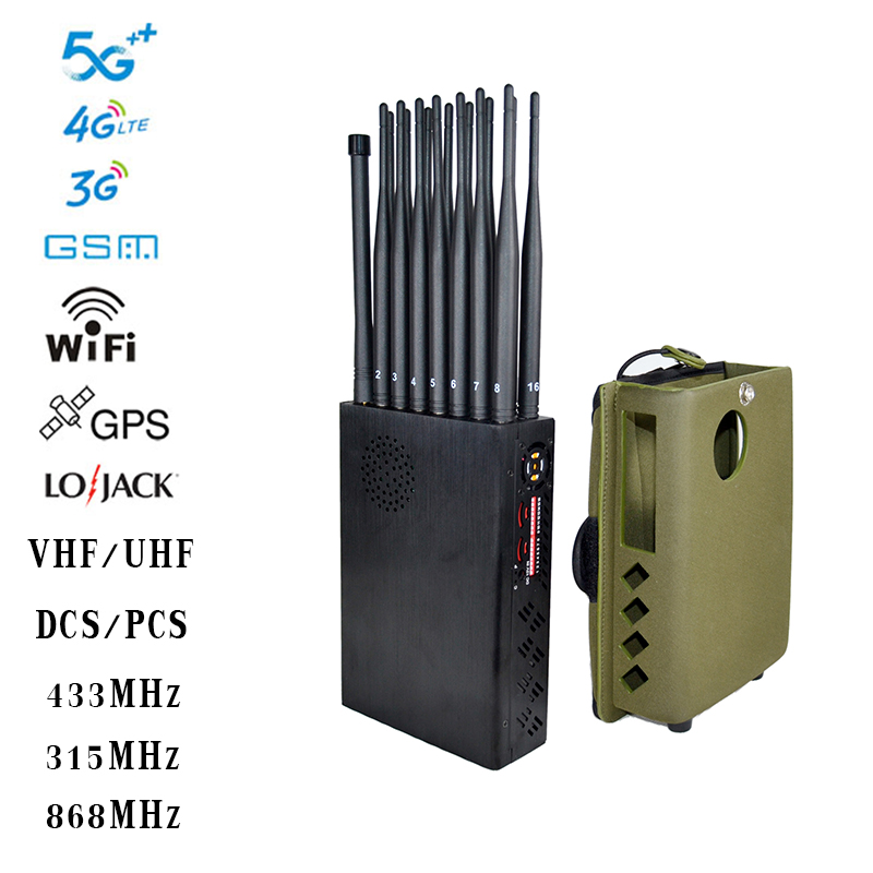 16 bands portable mobile jammer