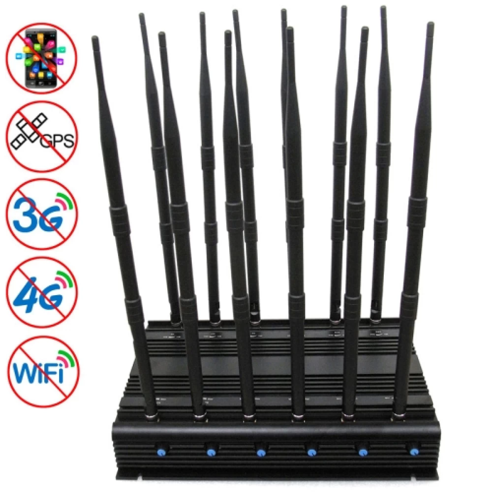 12 Bands mobile phone networks jammer