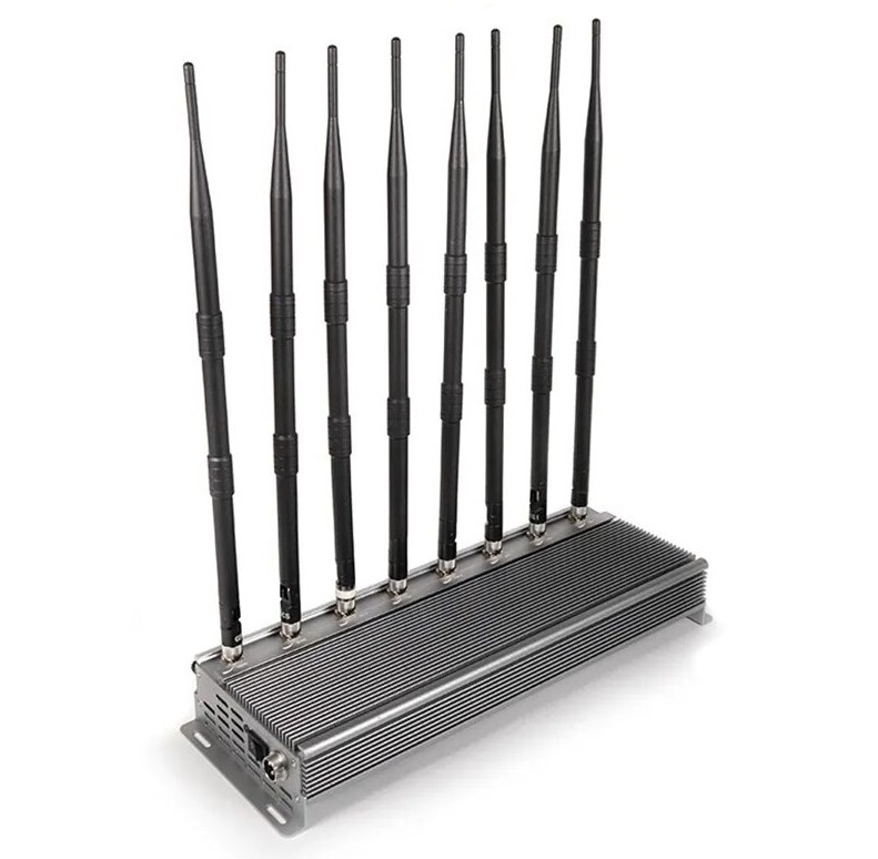 Powerful 8 bands desktop 5G phone and WiFi Jammer Blocker